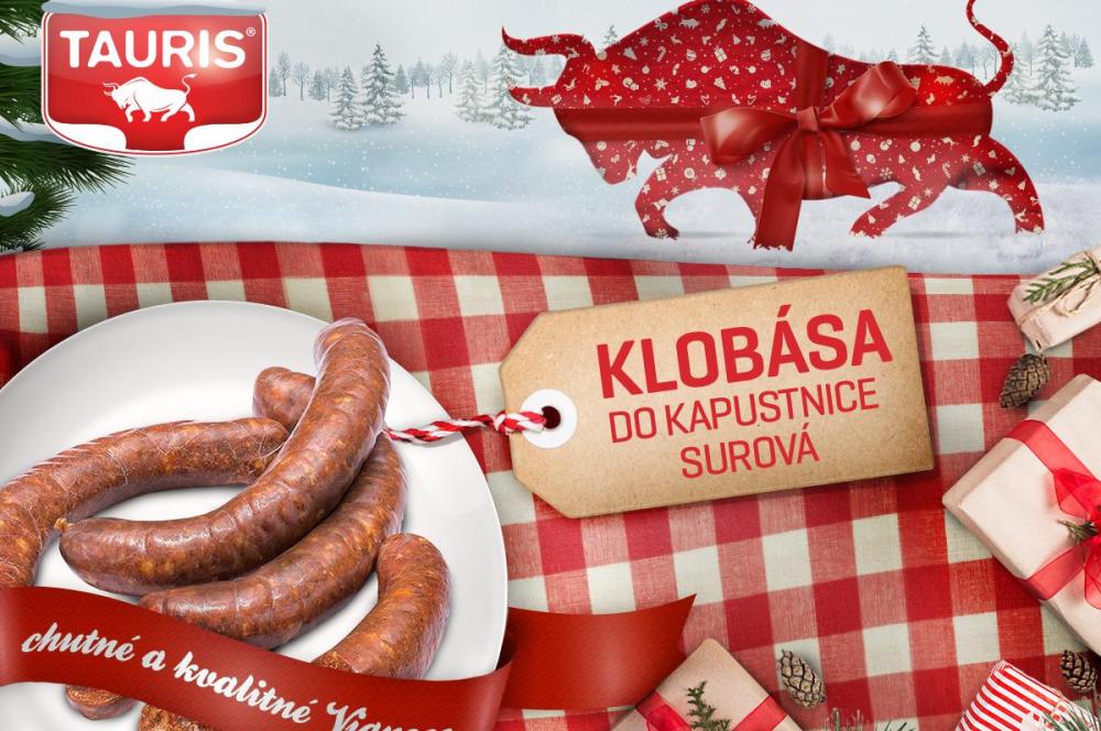 RAW SAUSAGE FOR SOUR CABBAGE SOUP AT CHRISTMAS