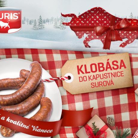 RAW SAUSAGE FOR SOUR CABBAGE SOUP AT CHRISTMAS