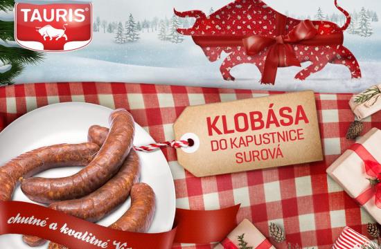 RAW SAUSAGE FOR SOUR CABBAGE SOUP AT CHRISTMAS