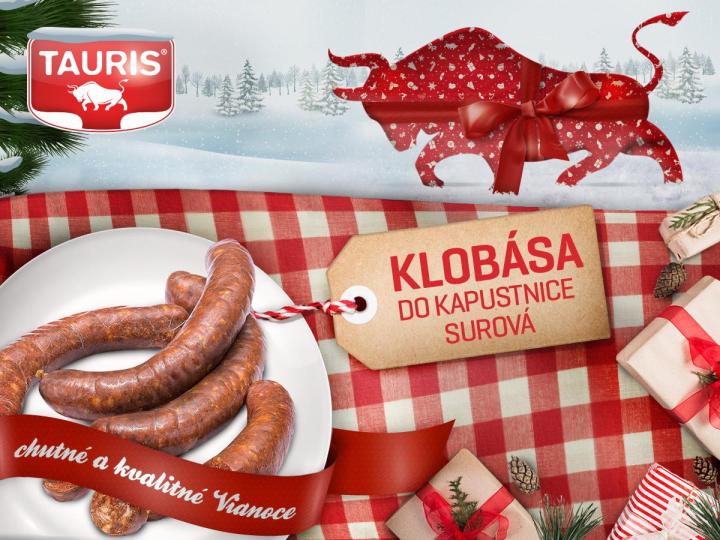 RAW SAUSAGE FOR SOUR CABBAGE SOUP AT CHRISTMAS