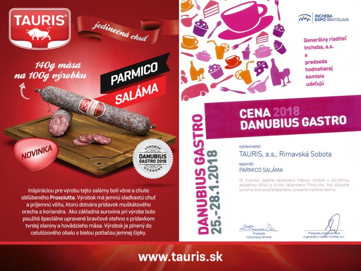 CENA DANUBIUS GASTRO 2018 - PARMICO SALÁMA