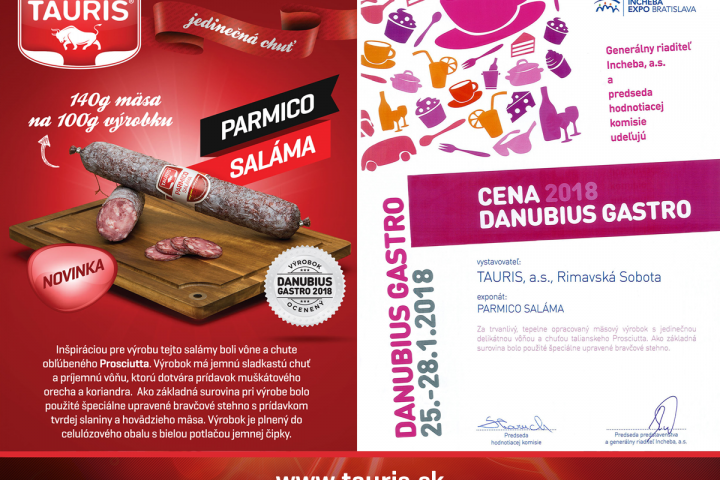 CENA DANUBIUS GASTRO 2018 - PARMICO SALÁMA